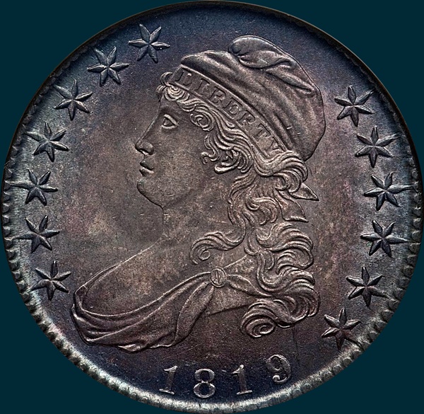 1819, O-112a, Capped Bust, Half Dollar