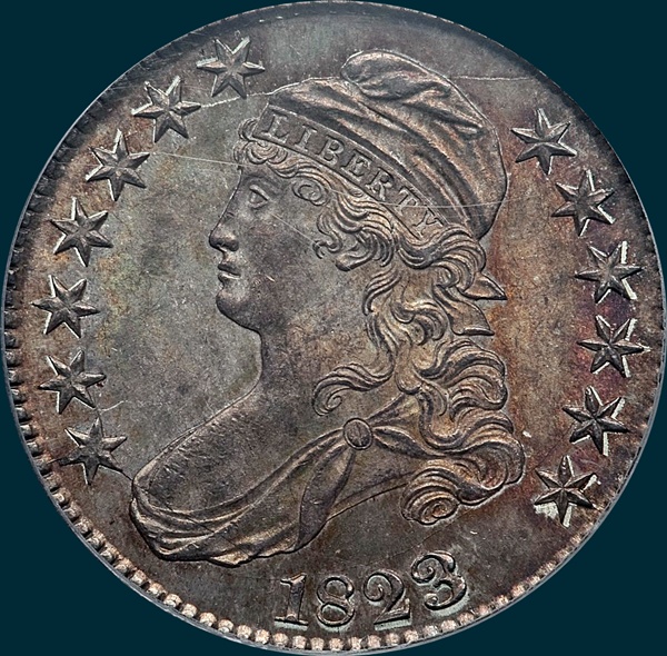 1823, O-108a, Capped Bust, Half Dollar