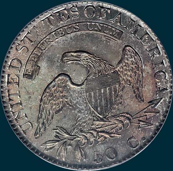 1823, O-108, Capped Bust, Half Dollar