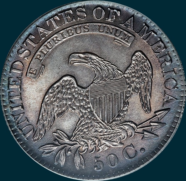 1827, o-110, capped bust, half dollar