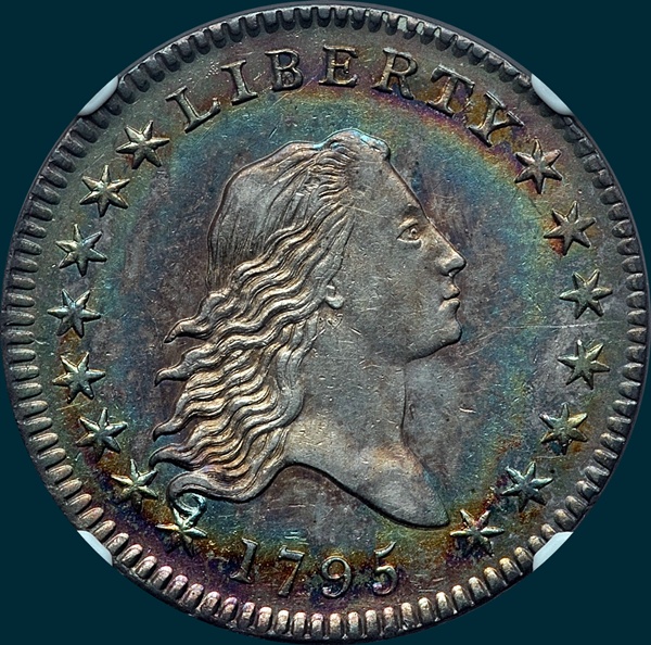 1795, O-105,  Flowing Hair, Half Dollar