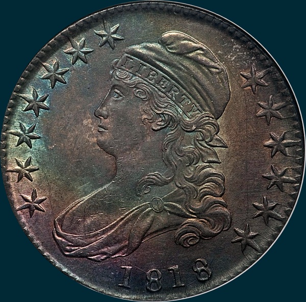 1818, O-109, Capped Bust, Half Dollar