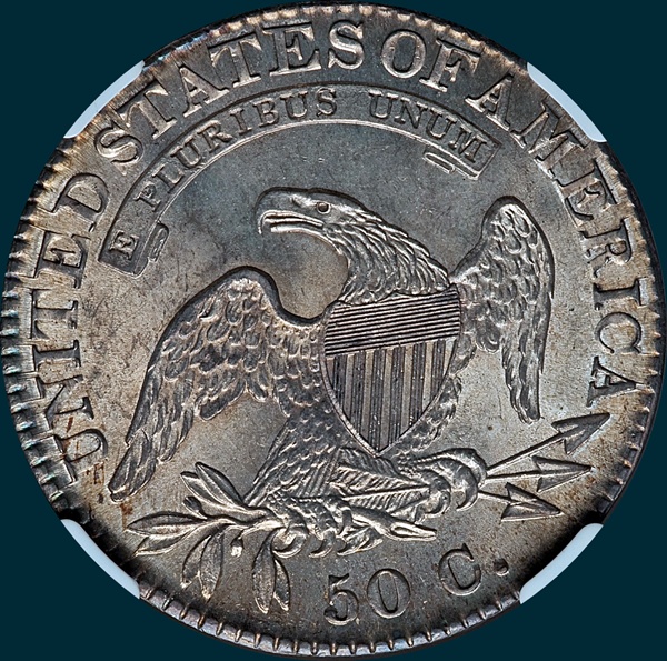 1822 2/1, O-101, Capped Bust, Half Dollar