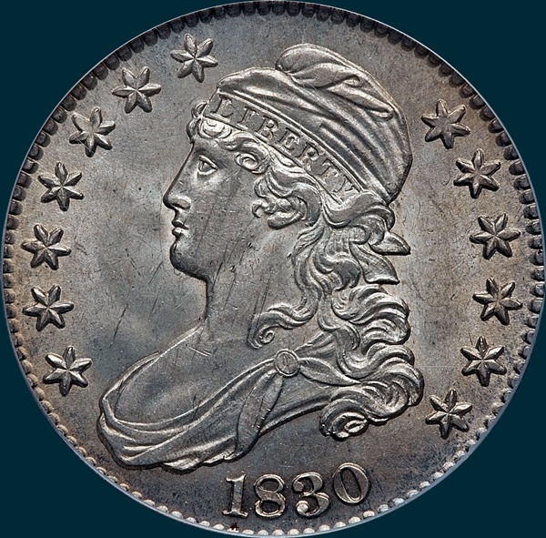 1830, O-116, Small 0, Capped Bust, Half Dollar