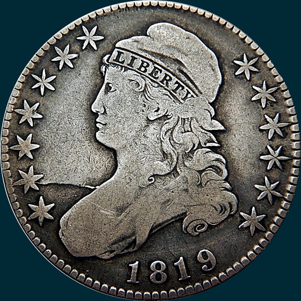 1819, O-107a Late Die State, Capped Bust, Half Dollar