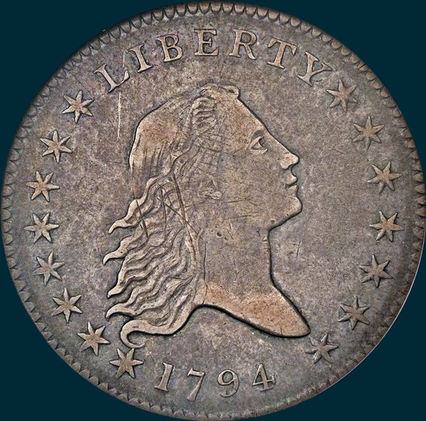 1794, O-107, Flowing Hair, Half Dollar