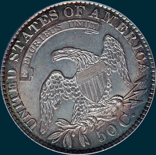 1829/7 O-102, capped bust half dollar