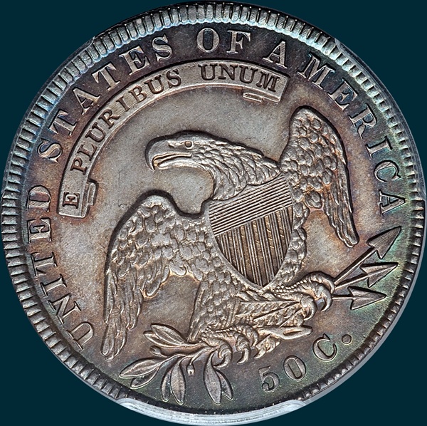1835 o-103, capped bust, half dollar