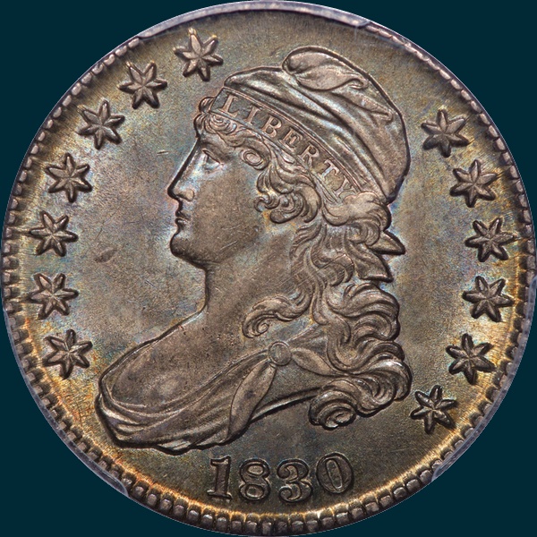 1830, O-119, Medium 0, Capped Bust, Half Dollar