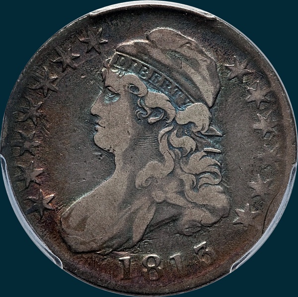 1813 O-109a, Single Leaf, Capped Bust Half Dollar