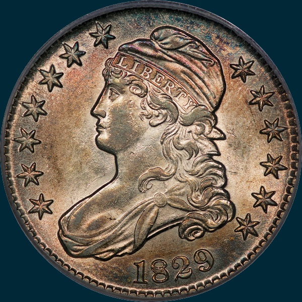 1829, O-113a, Capped Bust, Half Dollar