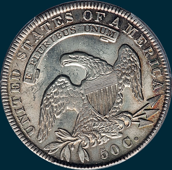 1834 O-119, capped bust half dollar