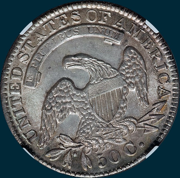 1834 O-101, capped bust, half dollar