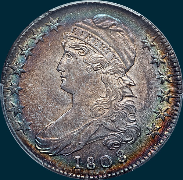 1808, O-104, Capped Bust, Half Dollar