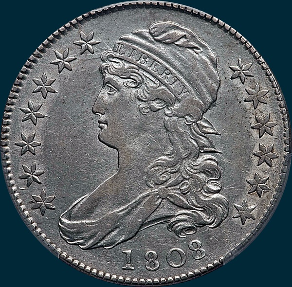 1808 O-102, Caped Bust Half Dollar