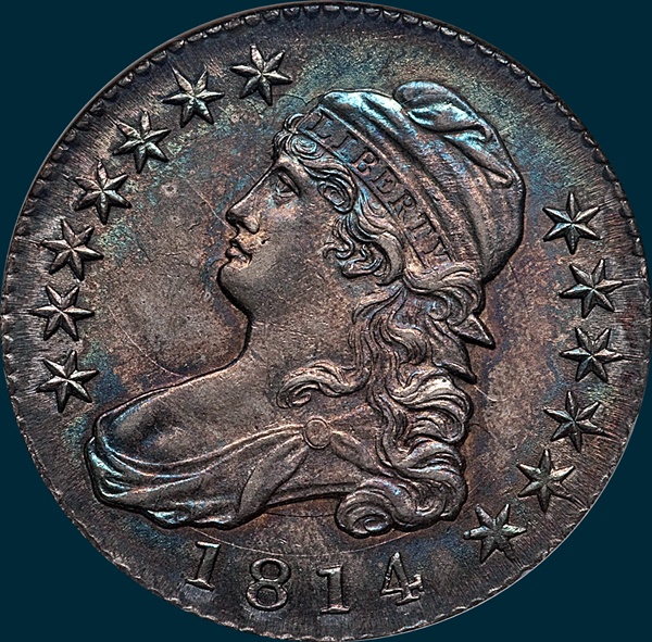 1814 o-109, capped bust half dollar