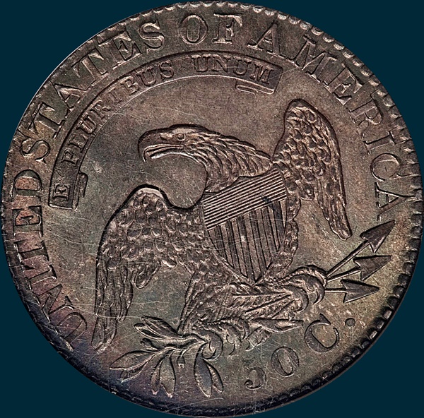 1830 O-114, Capped bust half dollar