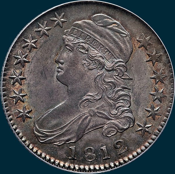 1812 o-107, capped bust half dollar