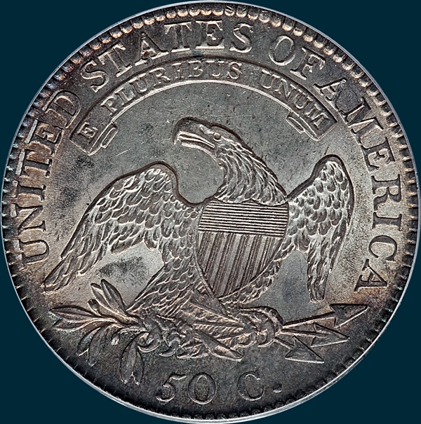 1818 O-107, capped bust, half dollar