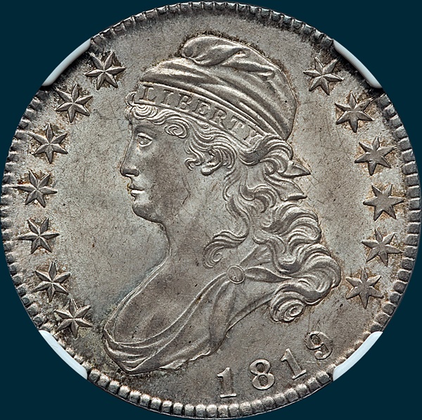 1819 O-111, Capped bust Half Dollar