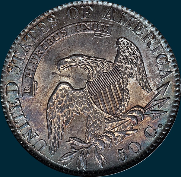 1821, O-101a, Capped Bust, Half Dollar