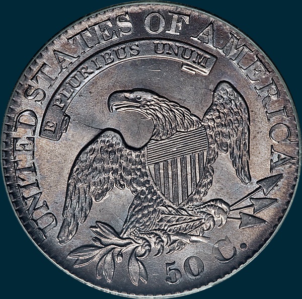 1827/6 O-102, Capped bust half dollar