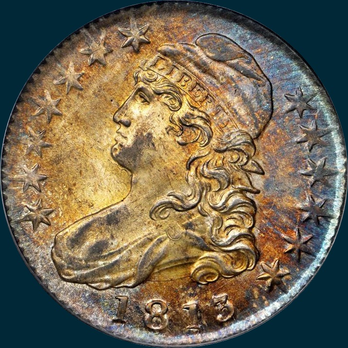 1813, O-104, R4, Capped Bust, Half Dollar