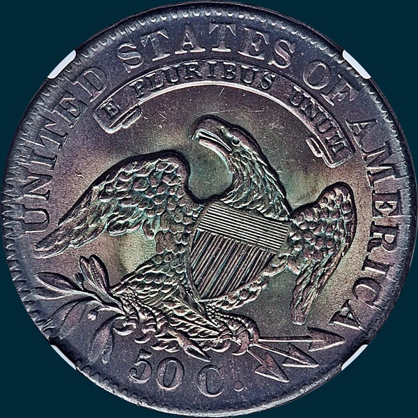 1833, O-108, Capped Bust Half Dollar