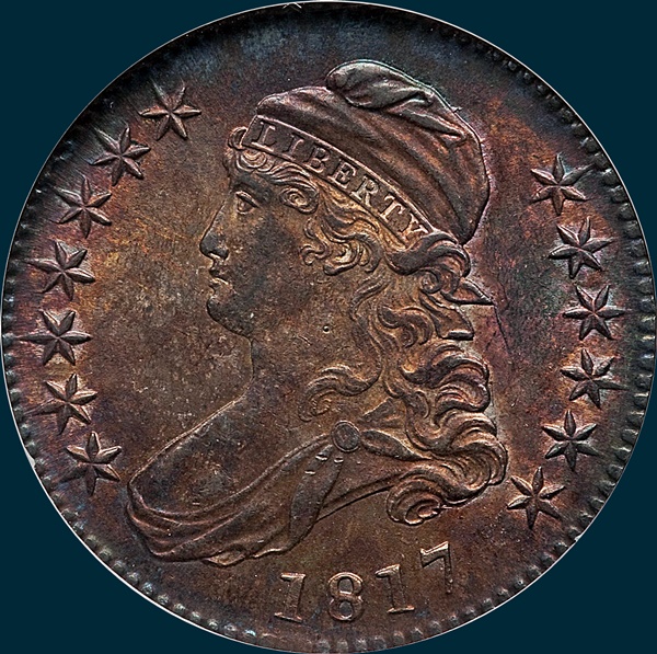 1817, O-111, Capped Bust, Half Dollar