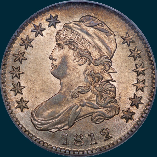 1812 o-104, capped bust half dollar